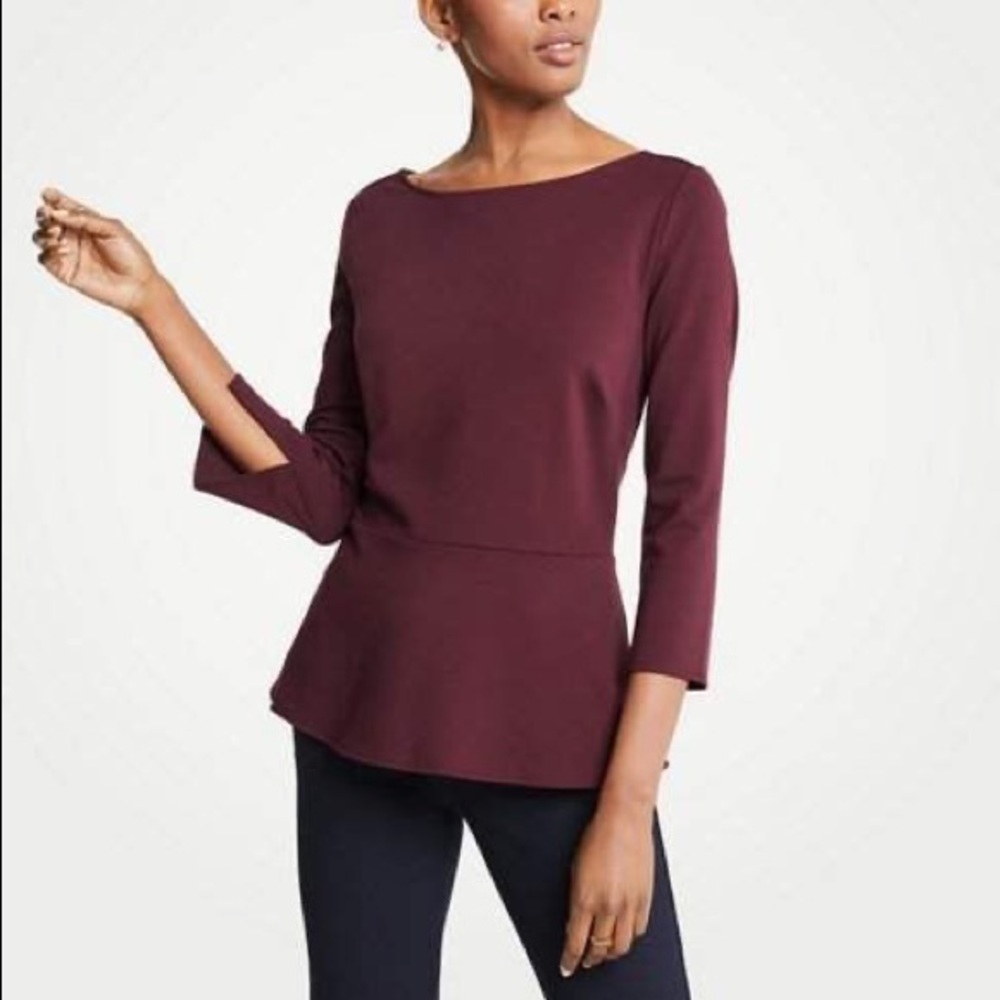 2/$25 ‼️ Ann Taylor 3/4 Sleeve Maroon Top